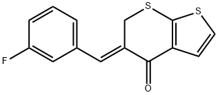 5-[(Z)-(3-FLUOROPHENYL)METHYLIDENE]-4H-THIENO[2,3-B]THIOPYRAN-4(6H)-ONE Struktur