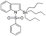 1-BENZENESULFONYL-2-TRIBUTYLSTANNYL-1H-INDOLE Struktur