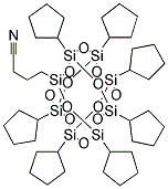 3,5,7,9,11,13,15-HEPTACYCLOPENTYLPENTACYCLO[9.5.1.1(3,9).1(5,15).1(7,13)]OCTASILOXANE-1-BUTYRONITRILE Struktur