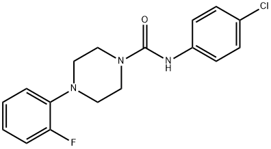 N-(4-CHLOROPHENYL)(4-(2-FLUOROPHENYL)PIPERAZINYL)FORMAMIDE Struktur