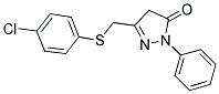 5-(4-CHLORO-PHENYLSULFANYLMETHYL)-2-PHENYL-2,4-DIHYDRO-PYRAZOL-3-ONE Struktur