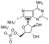 ADENINE-BETA-D-ARABINOFURANOSIDE 5'-MONOPHOSPHATE, DIAMMONIUM SALT, [2,8-3H]- Struktur