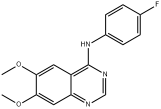 N-(4-FLUOROPHENYL)-6,7-DIMETHOXY-4-QUINAZOLINAMINE Struktur