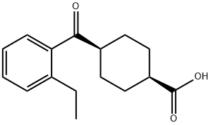 CIS-4-(2-ETHYLBENZOYL)CYCLOHEXANE-1-CARBOXYLIC ACID Struktur