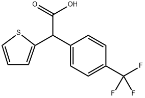 2-(2-THIENYL)-2-[4-(TRIFLUOROMETHYL)PHENYL]ACETIC ACID Struktur