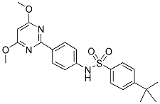 4-TERT-BUTYL-N-[4-(4,6-DIMETHOXYPYRIMIDIN-2-YL)PHENYL]BENZENESULPHONAMIDE Struktur