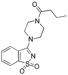 3-(4-BUTYRYLPIPERAZIN-1-YL)-1,2-BENZISOTHIAZOLE 1,1-DIOXIDE Struktur