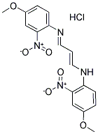 (3-(4-METHOXY-2-NITROPHENYLAMINO)PROP-2-ENYLIDENE)4-METHOXY-2-NITROPHENYLAMINE, HYDROCHLORIDE Struktur