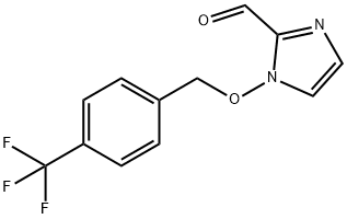 1-([4-(TRIFLUOROMETHYL)BENZYL]OXY)-1H-IMIDAZOLE-2-CARBALDEHYDE Struktur