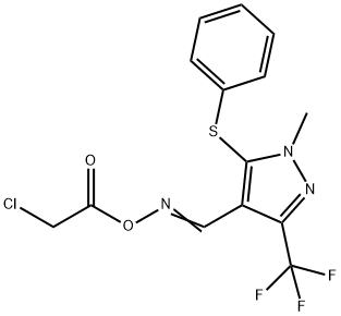 4-(([(2-CHLOROACETYL)OXY]IMINO)METHYL)-1-METHYL-5-(PHENYLSULFANYL)-3-(TRIFLUOROMETHYL)-1H-PYRAZOLE Struktur