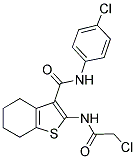 2-(2-CHLORO-ACETYLAMINO)-4,5,6,7-TETRAHYDRO-BENZO[B]THIOPHENE-3-CARBOXYLIC ACID (4-CHLORO-PHENYL)-AMIDE Struktur