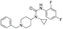 N-(1-BENZYLPIPERIDIN-4-YL)-N-CYCLOPROPYL-N'-(2,4-DIFLUOROPHENYL)UREA Struktur