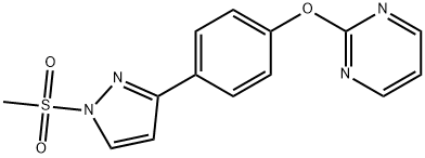 2-(4-[1-(METHYLSULFONYL)-1H-PYRAZOL-3-YL]PHENOXY)PYRIMIDINE Struktur