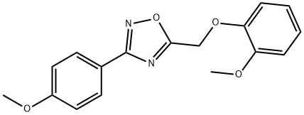 5-[(2-METHOXYPHENOXY)METHYL]-3-(4-METHOXYPHENYL)-1,2,4-OXADIAZOLE Struktur