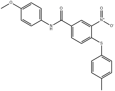 N-(4-METHOXYPHENYL)-4-[(4-METHYLPHENYL)SULFANYL]-3-NITROBENZENECARBOXAMIDE Struktur