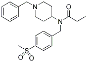 N-(1-BENZYLPIPERIDIN-4-YL)-N-[4-(METHYLSULPHONYL)BENZYL]PROPIONAMIDE Struktur