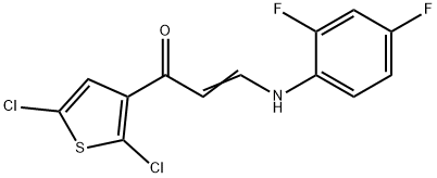 (E)-1-(2,5-DICHLORO-3-THIENYL)-3-(2,4-DIFLUOROANILINO)-2-PROPEN-1-ONE Struktur