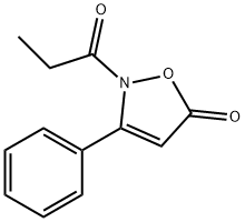 3-PHENYL-2-PROPIONYL-5(2H)-ISOXAZOLONE Struktur