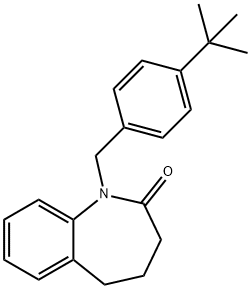 1-[4-(TERT-BUTYL)BENZYL]-1,3,4,5-TETRAHYDRO-2H-1-BENZAZEPIN-2-ONE Struktur