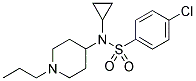 4-CHLORO-N-CYCLOPROPYL-N-(1-PROPYLPIPERIDIN-4-YL)BENZENESULPHONAMIDE Struktur