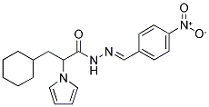 3-CYCLOHEXYL-N'-[(E)-(4-NITROPHENYL)METHYLIDENE]-2-(1H-PYRROL-1-YL)PROPANOHYDRAZIDE Struktur