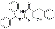 2-(BENZHYDRYLTHIO)-5-BENZYL-6-HYDROXYPYRIMIDIN-4(3H)-ONE Struktur