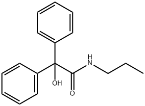 2-HYDROXY-2,2-DIPHENYL-N-PROPYLACETAMIDE Struktur