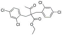 ETHYL 2,2-BIS(2,4-DICHLOROBENZYL)-3-OXOBUTANOATE Struktur