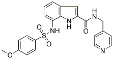 7-[((4-METHOXYPHENYL)SULPHONYL)AMINO]-N-[(PYRIDIN-4-YL)METHYL]-(1H)-INDOLE-2-CARBOXAMIDE Struktur