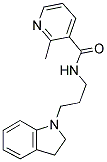 N-[(2,3-DIHYDRO-(1H)-INDOL-1-YL)PROPYL]-2-METHYLPYRIDINE-3-CARBOXAMIDE Struktur