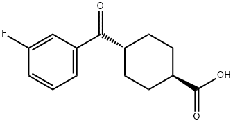 TRANS-4-(3-FLUOROBENZOYL)CYCLOHEXANE-1-CARBOXYLIC ACID Struktur