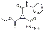 ETHYL 2-(ANILINOCARBONYL)-3-(HYDRAZINOCARBONYL)CYCLOPROPANECARBOXYLATE Struktur