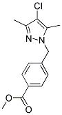 4-(4-CHLORO-3,5-DIMETHYL-PYRAZOL-1-YLMETHYL)-BENZOIC ACID METHYL ESTER Struktur