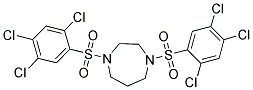 2,4,5-TRICHLORO-1-((4-((2,4,5-TRICHLOROPHENYL)SULFONYL)(1,4-DIAZAPERHYDROEPINYL))SULFONYL)BENZENE Struktur