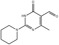 4-HYDROXY-6-METHYL-2-PIPERIDIN-1-YL-PYRIMIDINE-5-CARBALDEHYDE Struktur