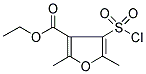 ETHYL 4-CHLOROSULPHONYL-2,5-DIMETHYL-3-FUROATE Struktur