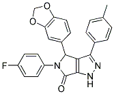 4-(1,3-BENZODIOXOL-5-YL)-5-(4-FLUOROPHENYL)-3-(4-METHYLPHENYL)-4,5-DIHYDROPYRROLO[3,4-C]PYRAZOL-6(1H)-ONE Struktur