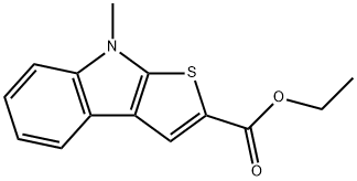 ETHYL 8-METHYL-8H-THIENO[2,3-B]INDOLE-2-CARBOXYLATE Struktur