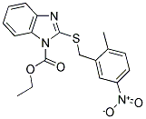 ETHYL 2-(2-METHYL-5-NITROBENZYLTHIO)-1H-BENZO[D]IMIDAZOLE-1-CARBOXYLATE Struktur