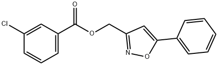 (5-PHENYL-3-ISOXAZOLYL)METHYL 3-CHLOROBENZENECARBOXYLATE Struktur