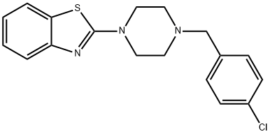 2-[4-(4-CHLOROBENZYL)PIPERAZINO]-1,3-BENZOTHIAZOLE Struktur