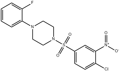 1-CHLORO-4-((4-(2-FLUOROPHENYL)PIPERAZINYL)SULFONYL)-2-NITROBENZENE Struktur