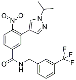 3-(1-ISOPROPYL-(1H)-PYRAZOL-4-YL)-4-NITRO-N-[3-(TRIFLUOROMETHYL)BENZYL]BENZAMIDE Struktur