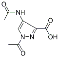 1-ACETYL-4-(ACETYLAMINO)-1H-PYRAZOLE-3-CARBOXYLIC ACID Struktur