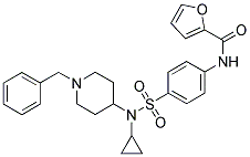 N-[4-(((1-BENZYLPIPERIDIN-4-YL)CYCLOPROPYLAMINO)SULPHONYL)PHENYL]FURAN-2-CARBOXAMIDE Struktur