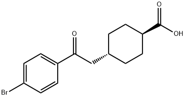 TRANS-4-[2-(4-BROMOPHENYL)-2-OXOETHYL]CYCLOHEXANE-1-CARBOXYLIC ACID Struktur