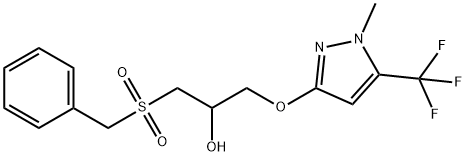 1-(BENZYLSULFONYL)-3-([1-METHYL-5-(TRIFLUOROMETHYL)-1H-PYRAZOL-3-YL]OXY)-2-PROPANOL Struktur