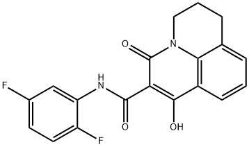 N-(2,5-DIFLUOROPHENYL)-7-HYDROXY-5-OXO-2,3-DIHYDRO-1H,5H-PYRIDO[3,2,1-IJ]QUINOLINE-6-CARBOXAMIDE Struktur