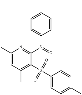 4,6-DIMETHYL-2-[(4-METHYLPHENYL)SULFINYL]-3-PYRIDINYL 4-METHYLPHENYL SULFONE Struktur