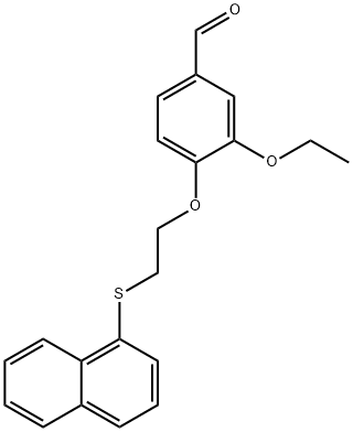 3-ETHOXY-4-[2-(1-NAPHTHYLSULFANYL)ETHOXY]BENZALDEHYDE Struktur